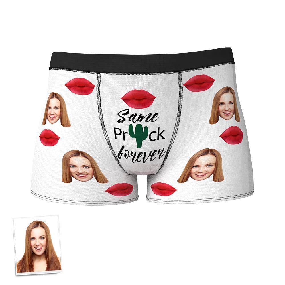 Custom Face Boxer Same Prick Forever Underwear Gift for Husband