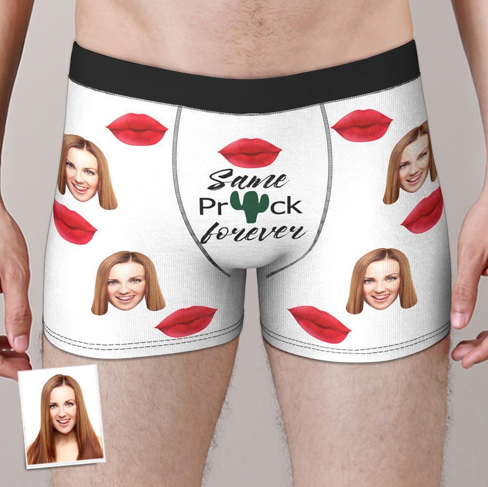 Custom Face Boxer Same Prick Forever Underwear Gift for Husband