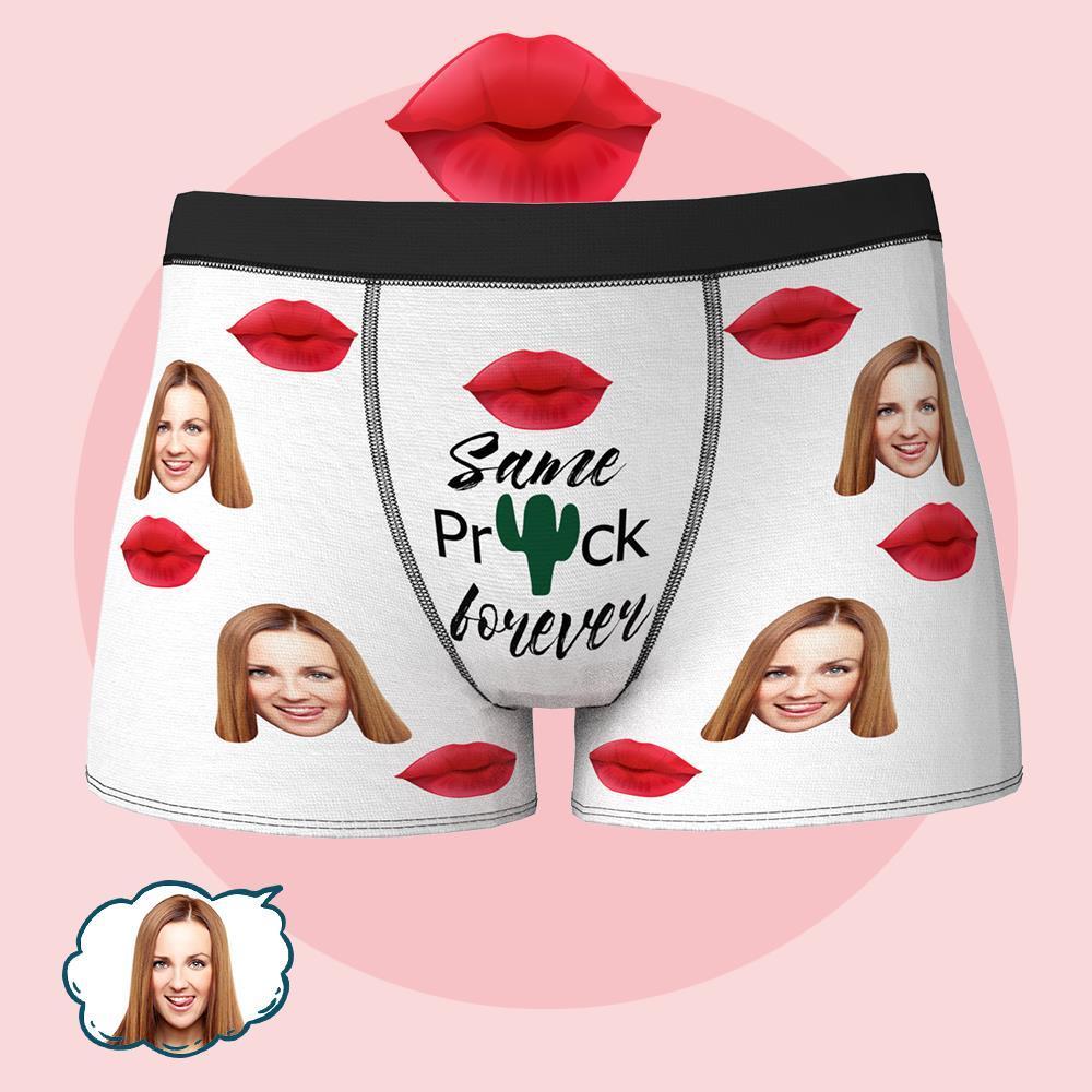 Custom Face Boxer Same Prick Forever Underwear Gift for Husband