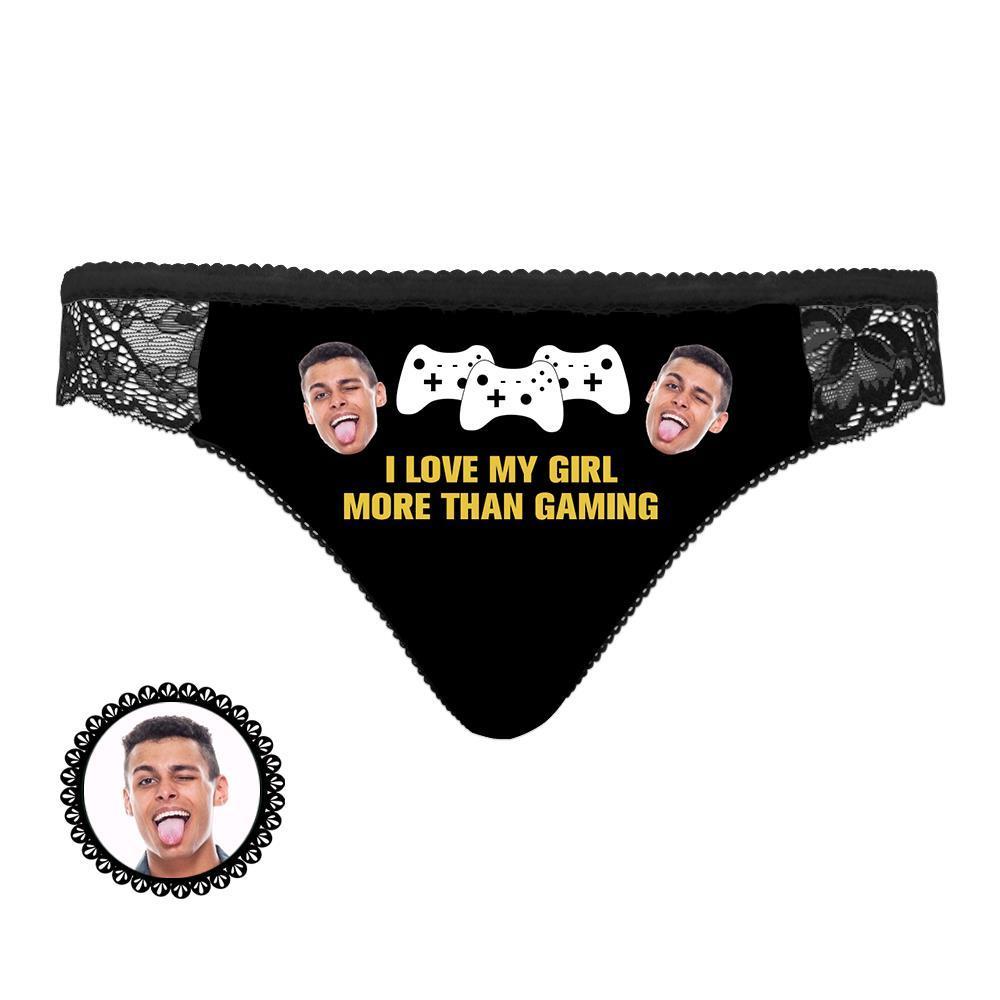 Custom Photo Face Underwear Gaming Knickers Gift for Girlfriend