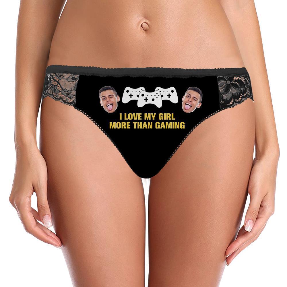 Custom Photo Face Underwear Gaming Knickers Gift for Girlfriend
