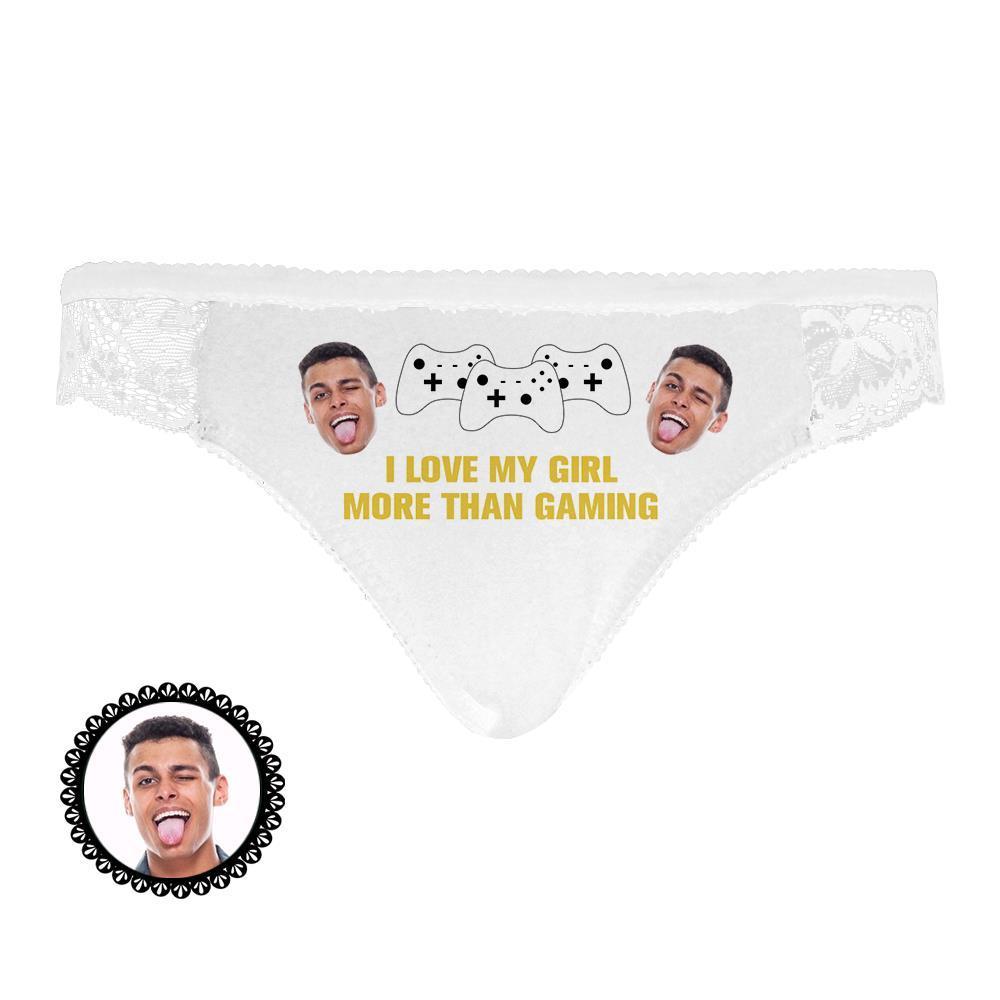 Custom Photo Face Underwear Gaming Knickers Gift for Girlfriend