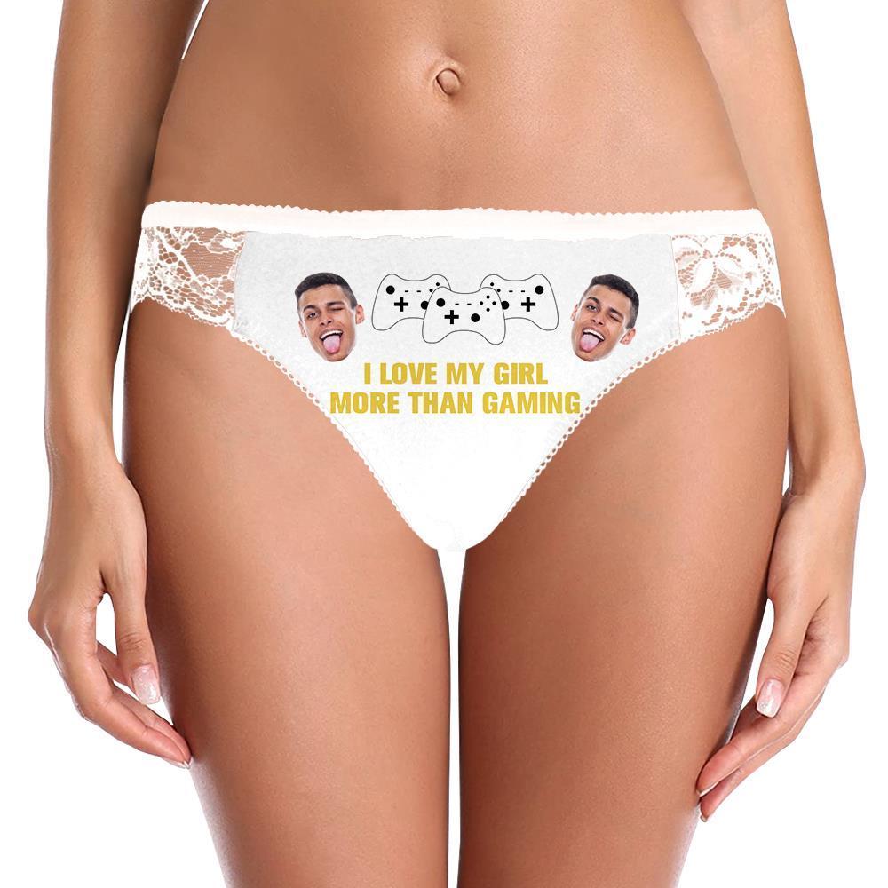 Custom Photo Face Underwear Gaming Knickers Gift for Girlfriend