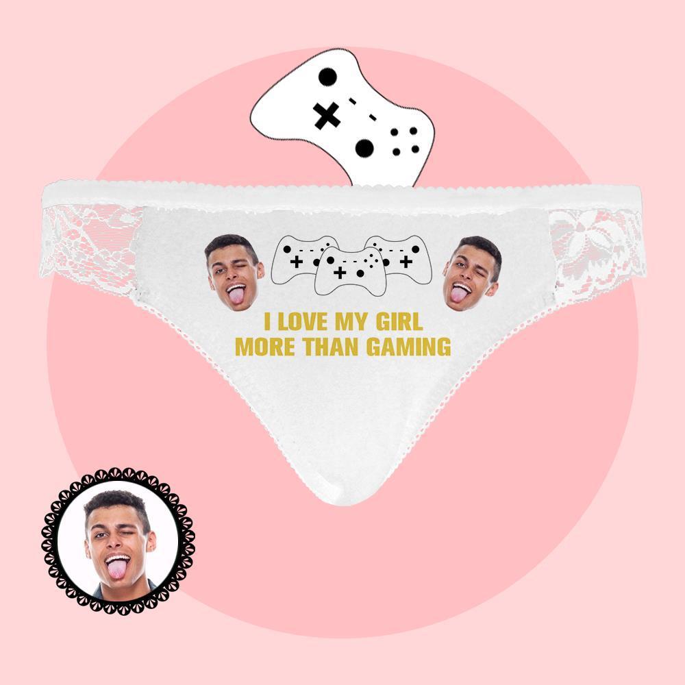 Custom Photo Face Underwear Gaming Knickers Gift for Girlfriend