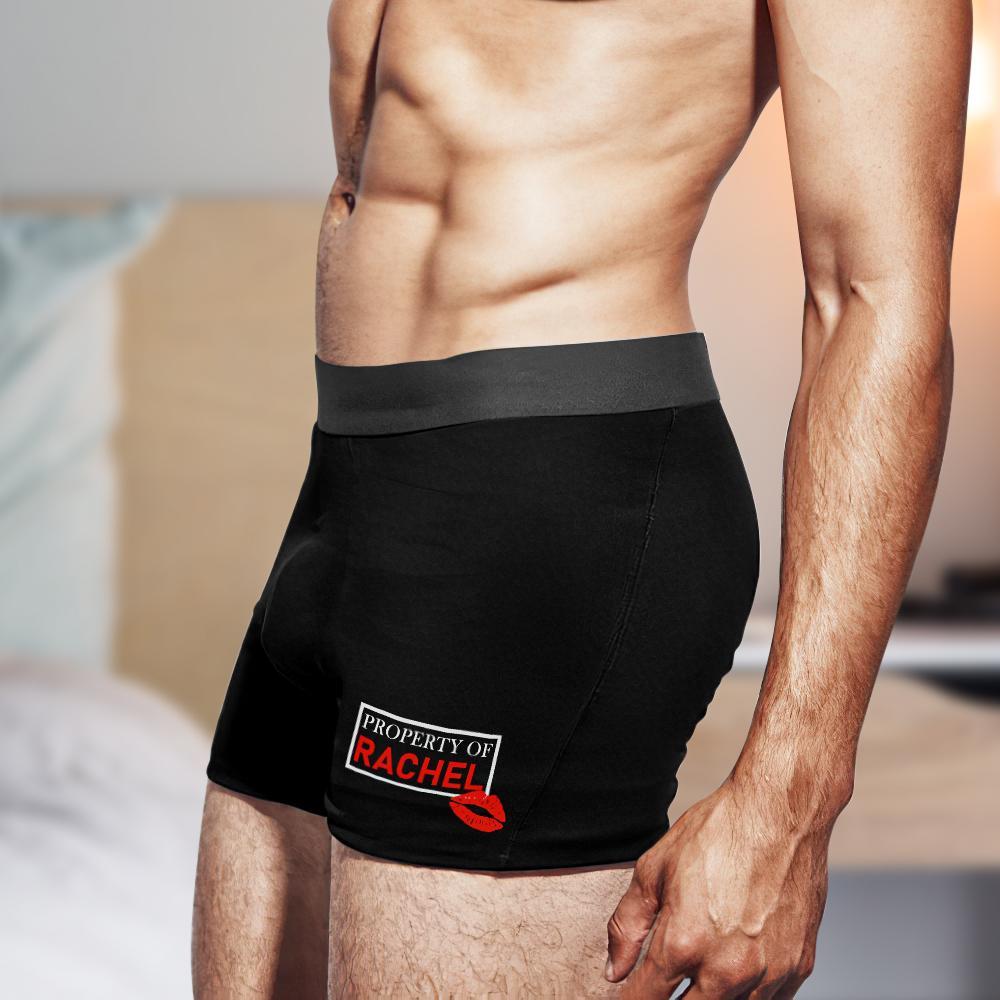 Men's Custom Property of Your Name Boxer Shorts
