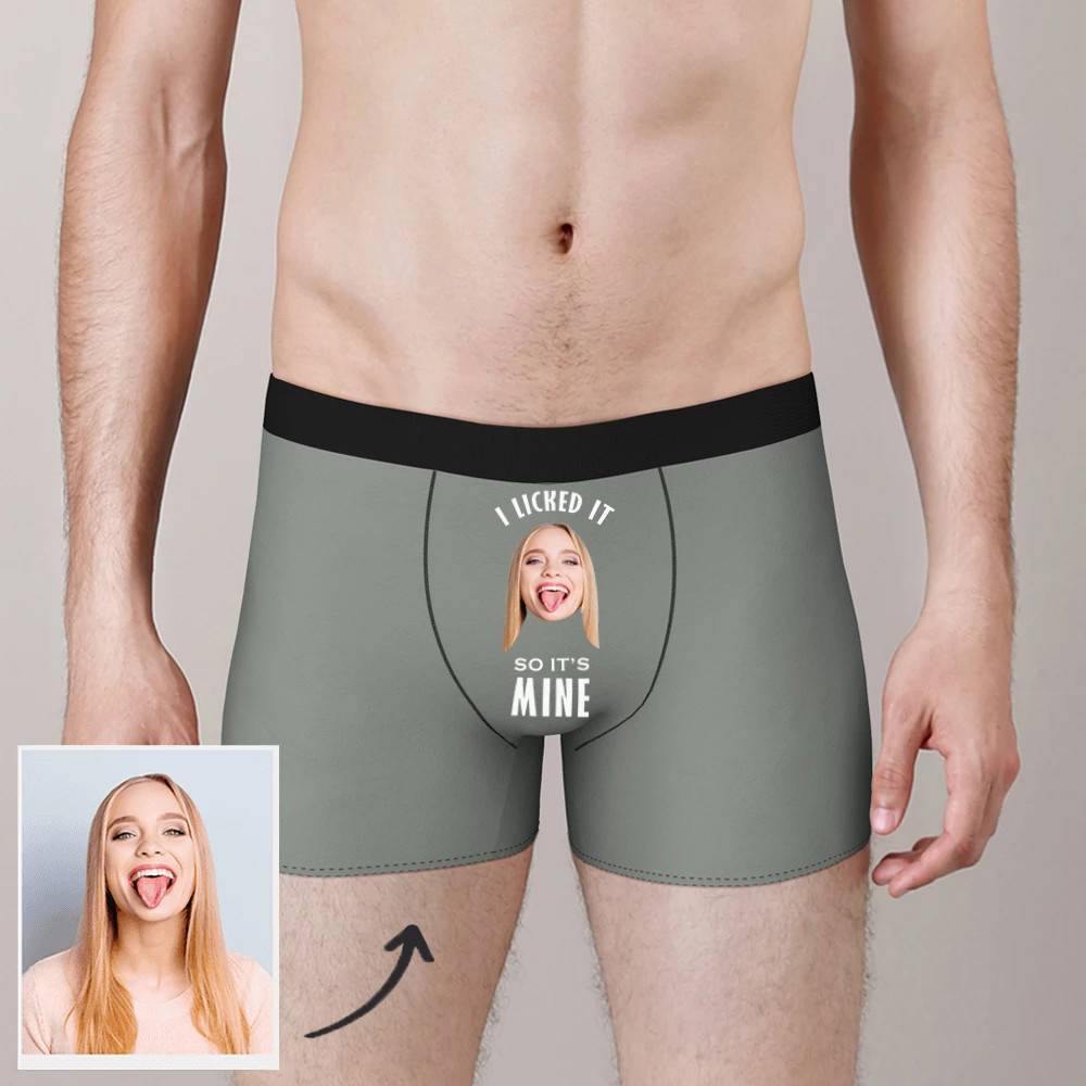Custom Photo Boxer Licked It So It's Mine - Man - soufeelus