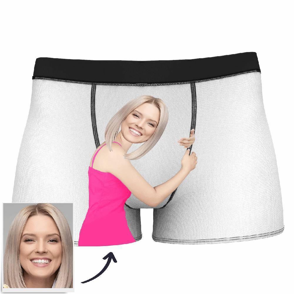 Custom Photo Man Boxer Shorts on Body - soufeelus