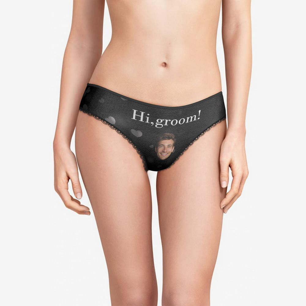 Custom Face Underwear Funny Wedding Panties Personalized Coupes Gift - 