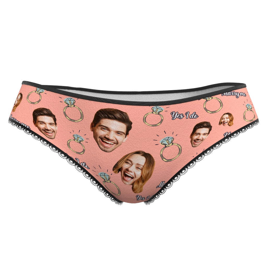 Custom Face Underwear Personalized Couple Face Panties Wedding Gift -
