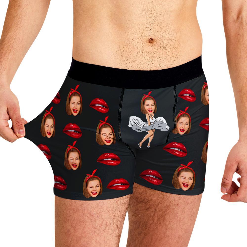 Custom Boxer Men's Shorts Gift For Boyfriend On Valentine's Day - soufeelus