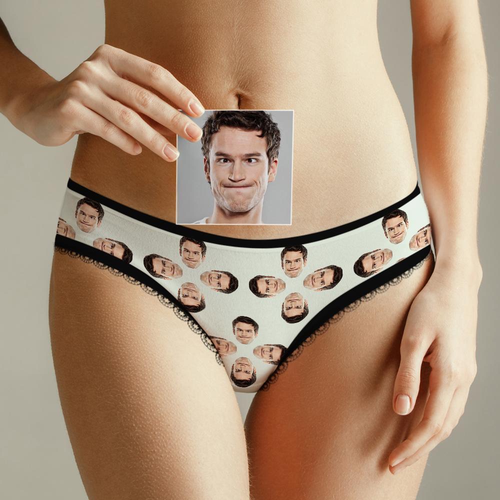 Custom Face Underwear for Her Personalized Multiple Color Women's Classic Thongs Lingerie Valentine Gift for Her - soufeelus