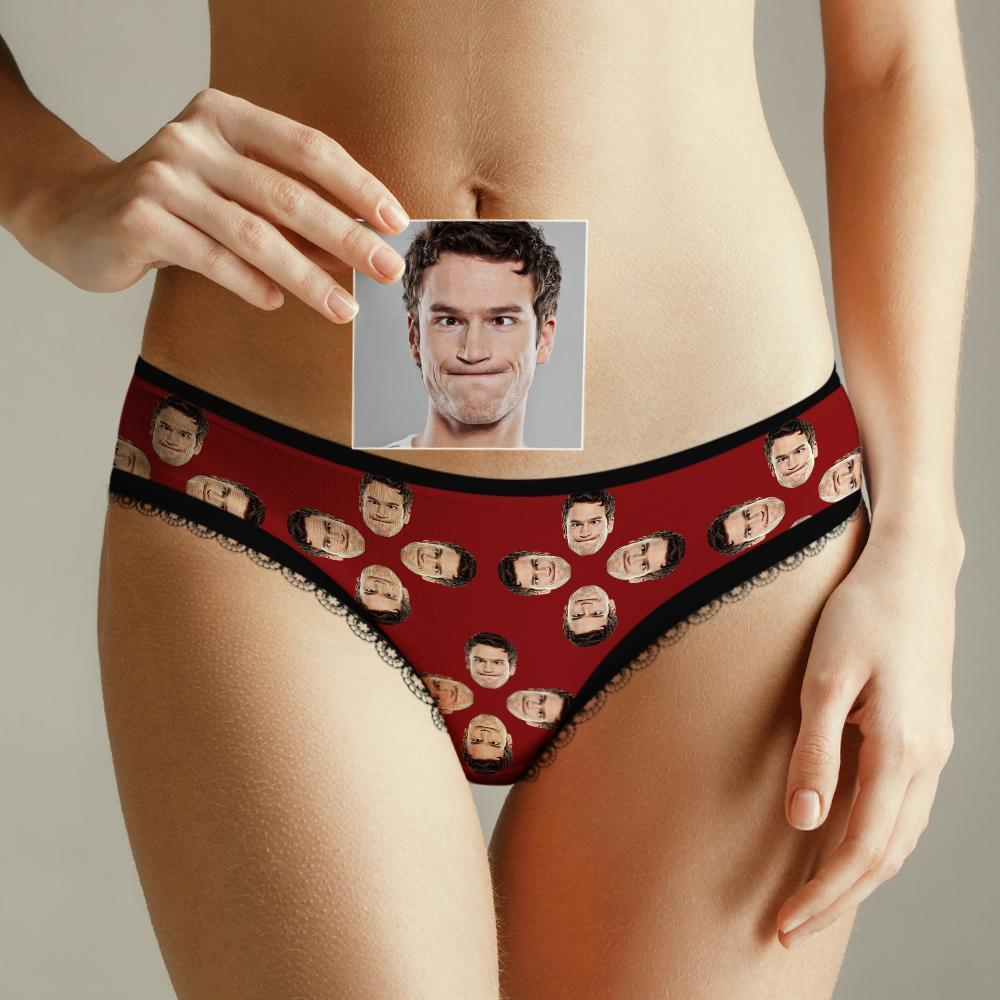 Custom Face Underwear for Her Personalized Multiple Color Women's Classic Thongs Lingerie Valentine Gift for Her - soufeelus