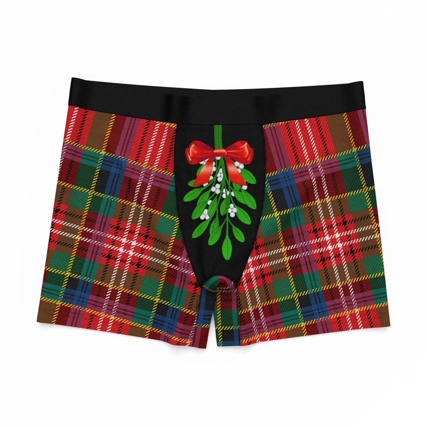 Christmas Gift Men's Boxer Funny Mistletoe Christmas Boxer Briefs Gift For Boyfriend - soufeelus