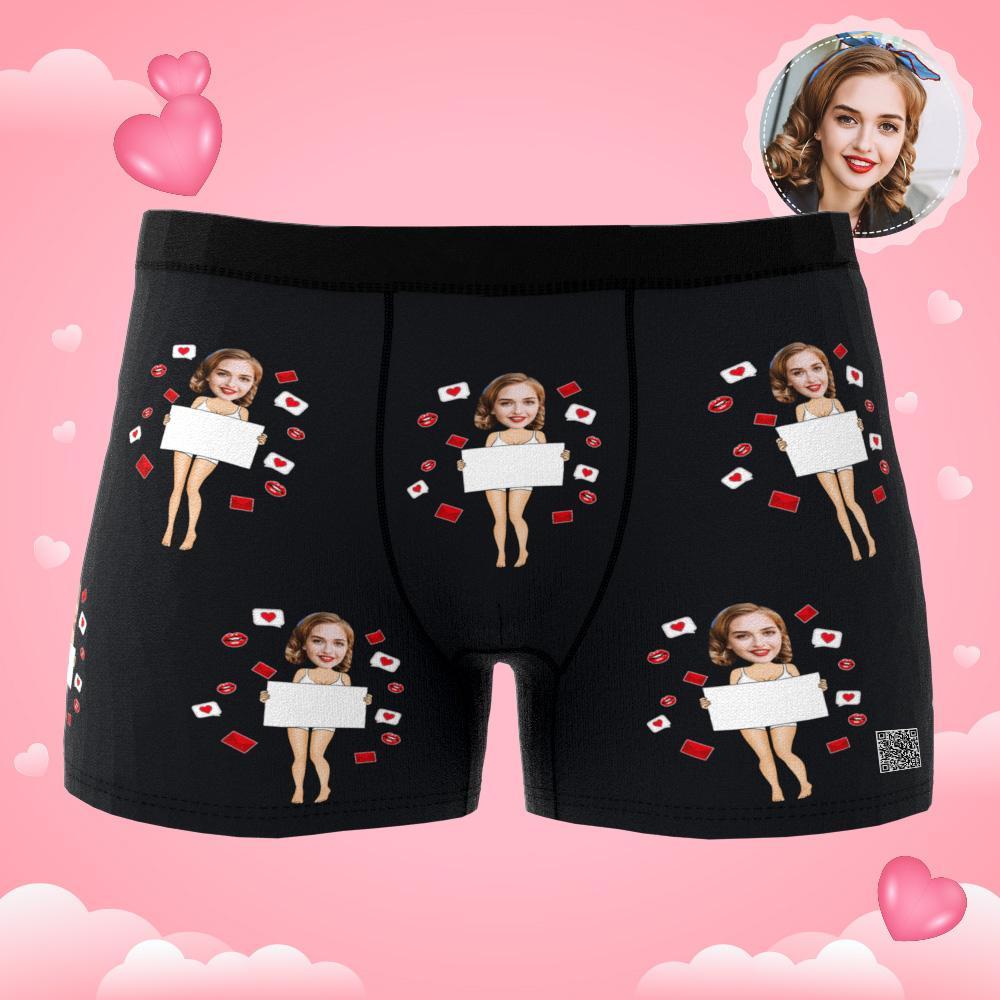 Custom Photo Boxer Uncover Me Underwear Men's Underwear Gift For Boyfr