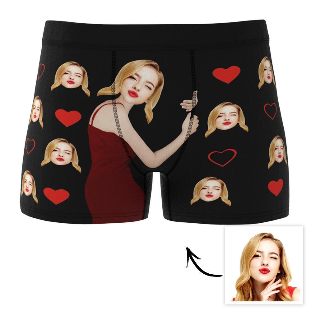 Custom Love Hug Boxer Shorts Personalized Underwear - soufeelus