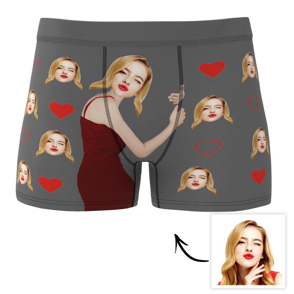 Custom Love Hug Boxer Shorts Personalized Underwear - soufeelus