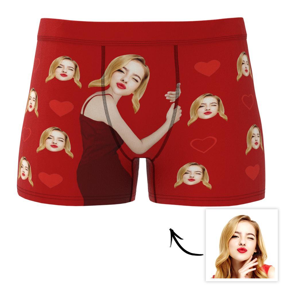 Custom Love Hug Boxer Shorts Personalized Underwear - soufeelus