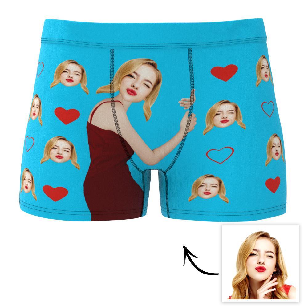 Custom Love Hug Boxer Shorts Personalized Underwear - soufeelus