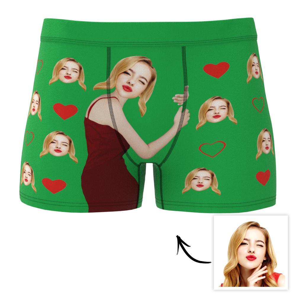 Custom Love Hug Boxer Shorts Personalized Underwear - soufeelus