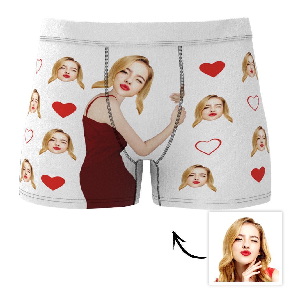 Custom Love Hug Boxer Shorts Personalized Underwear - soufeelus