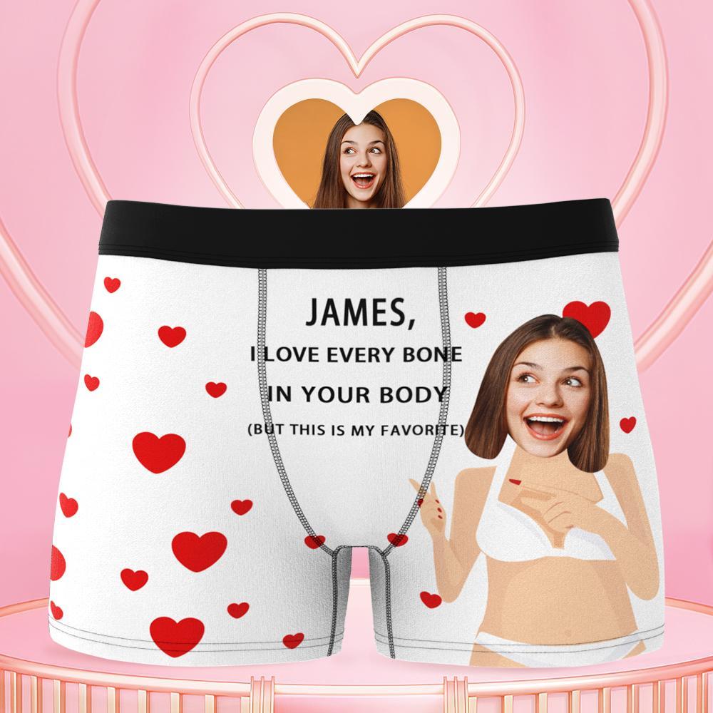 Custom Photo Boxer Funny Face Underwear Gifts for Husband/Him - Men's - soufeelus