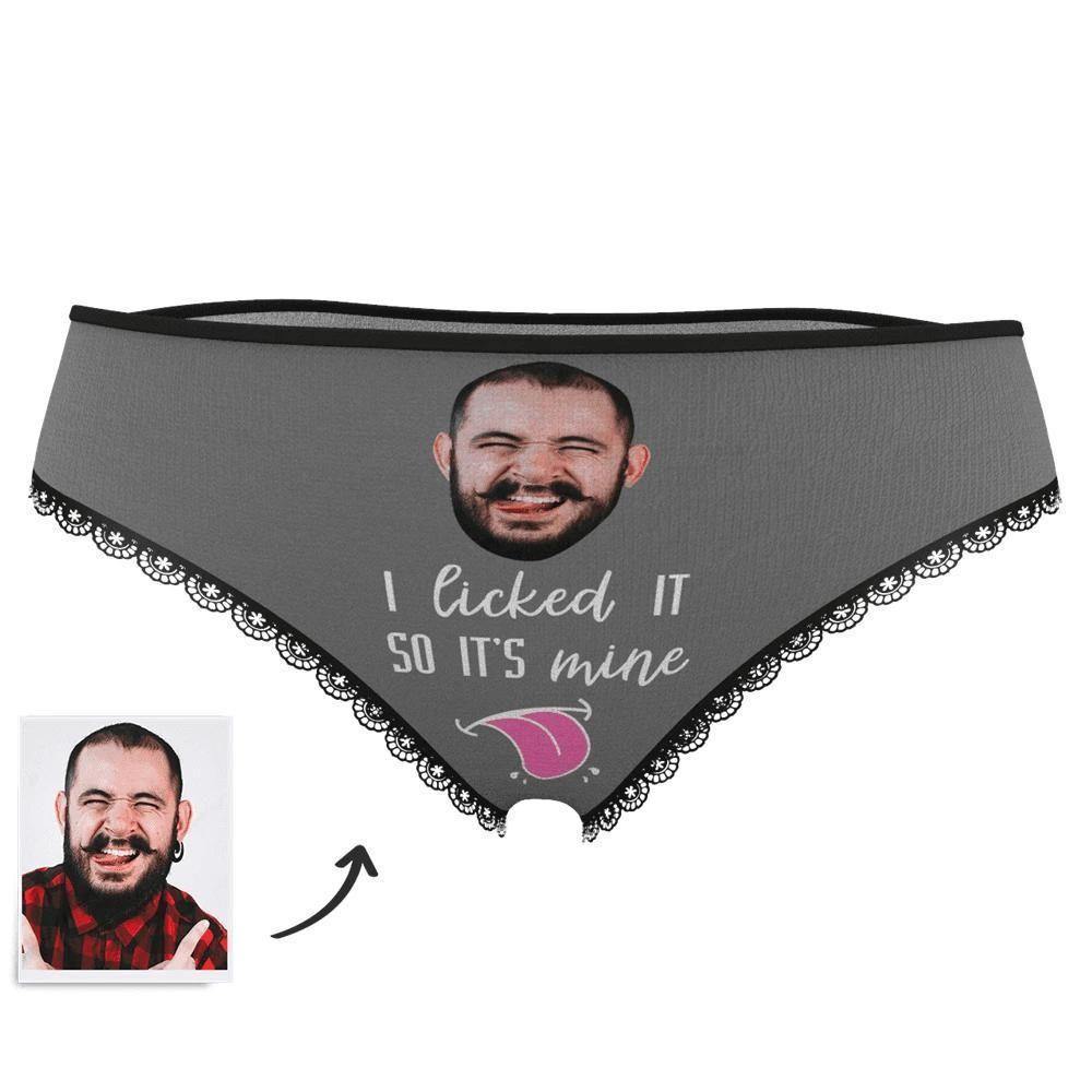 Face on Panties I Licked It So It's Mine Women's - soufeelus