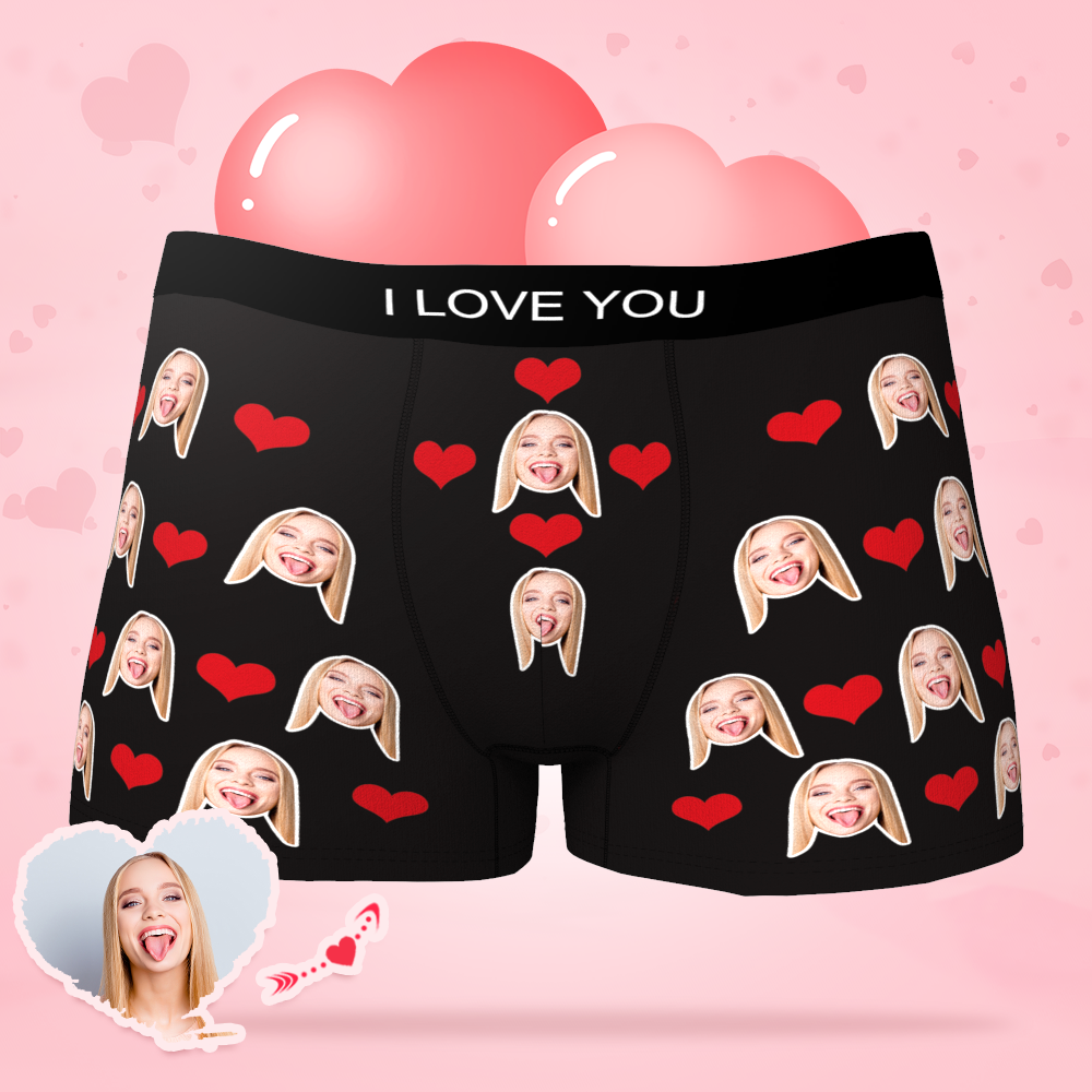 Custom Photo Boxer Men's Face Underwear Gifts for Him with Sweetheart - Men - soufeelus