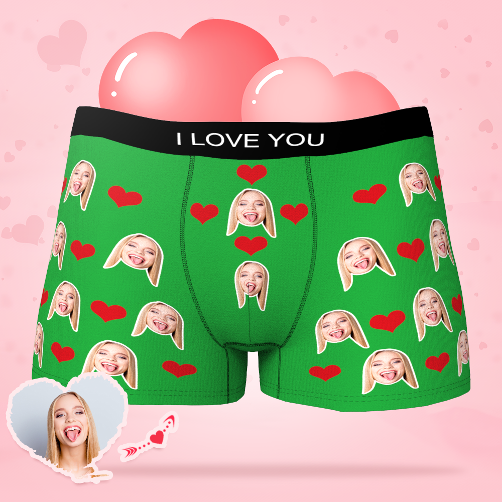 Custom Photo Boxer Men's Face Underwear Gifts for Him with Sweetheart - Men - soufeelus