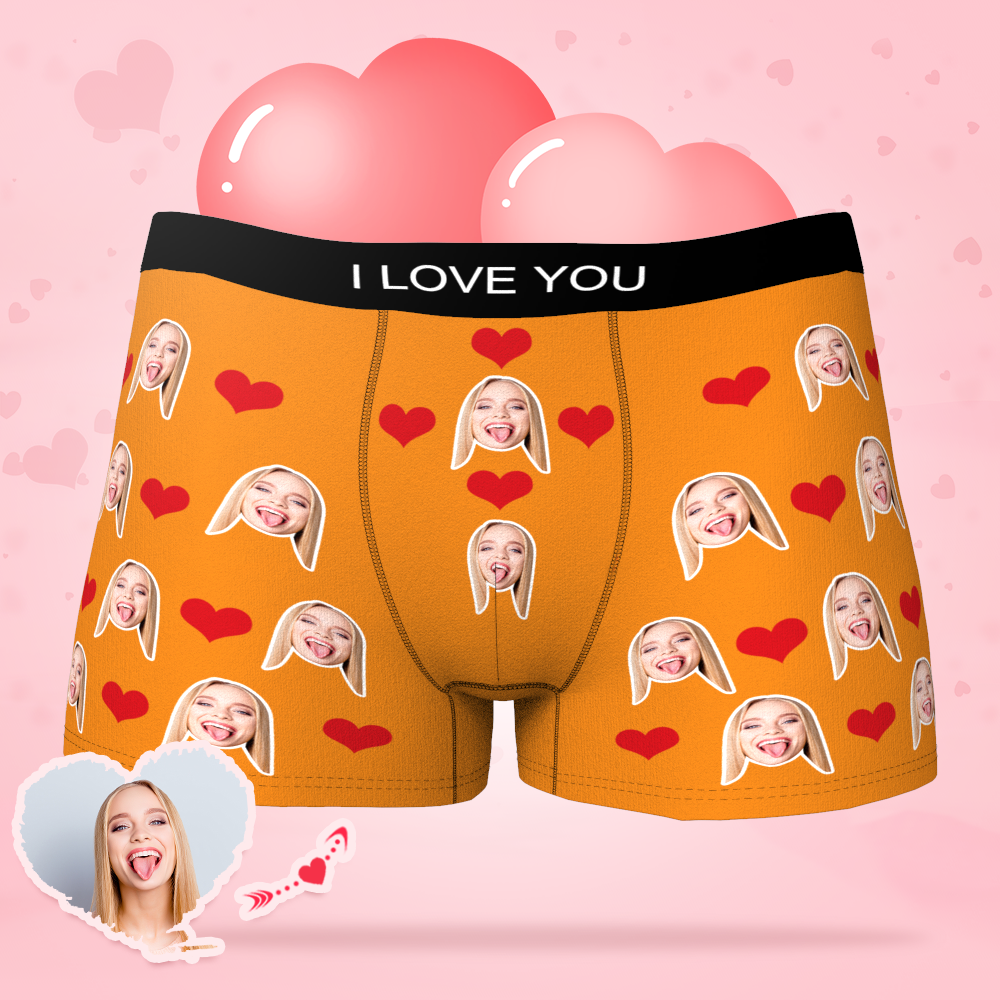 Custom Photo Boxer Men's Face Underwear Gifts for Him with Sweetheart - Men - soufeelus