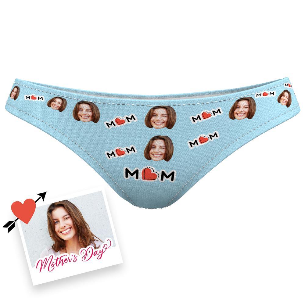Custom Face Underwear Photo Underwear Colorful Memorial Gifts for Mom - soufeelus