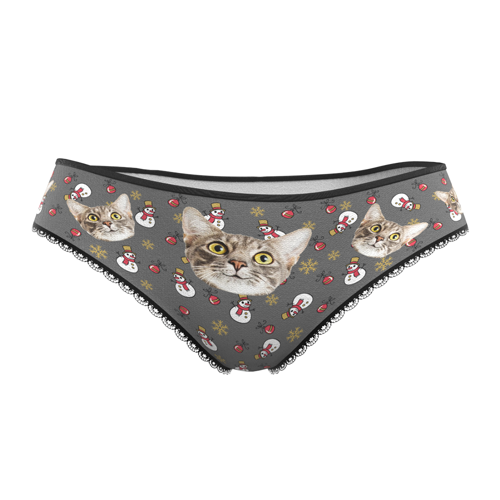 Custom Face Christmas Underwear, Funny Christmas Pet Underwear, Best Christmas Gift For Girfriend