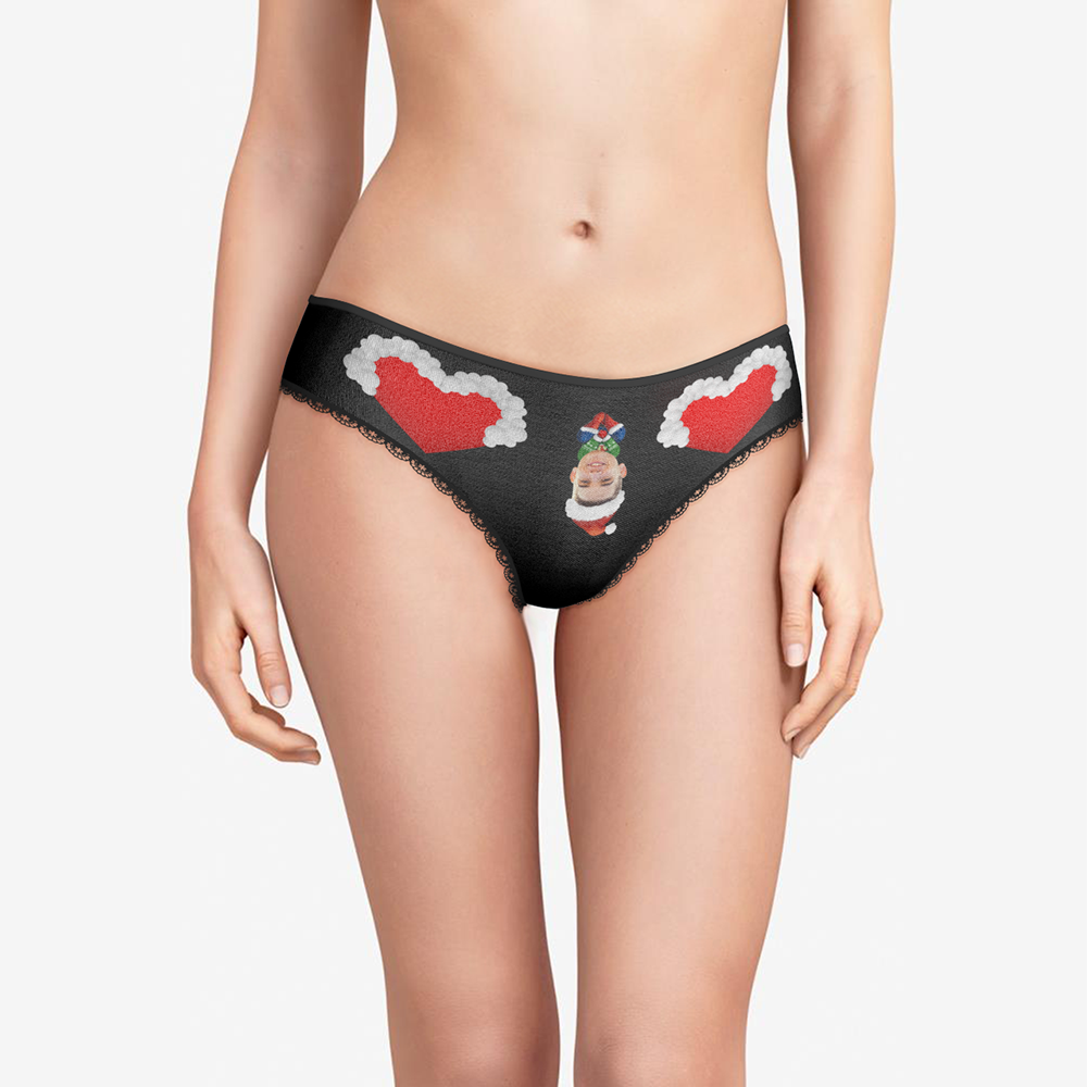 Custom Face Christmas Underwear, Funny Christmas Spiderman Face Underwear, Best Christmas Gift For Girfriend