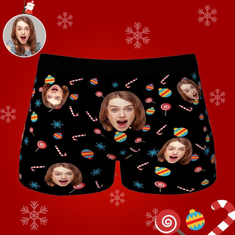 Custom Face Christmas Boxer, Cute Christmas Boxer, Best Christmas Gift For Boyfriend