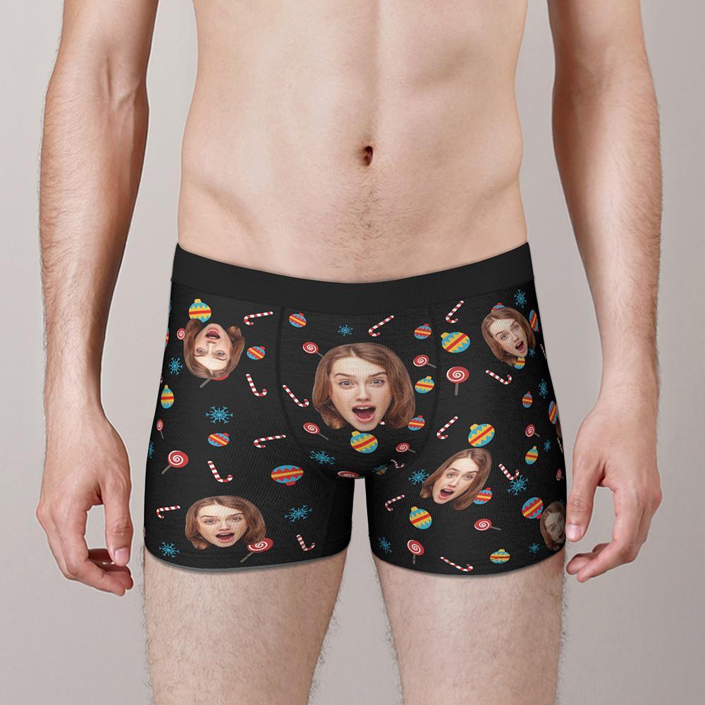 Custom Face Christmas Boxer, Cute Christmas Boxer, Best Christmas Gift For Boyfriend