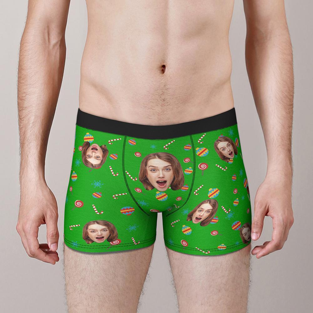 Custom Face Christmas Boxer, Cute Christmas Boxer, Best Christmas Gift For Boyfriend