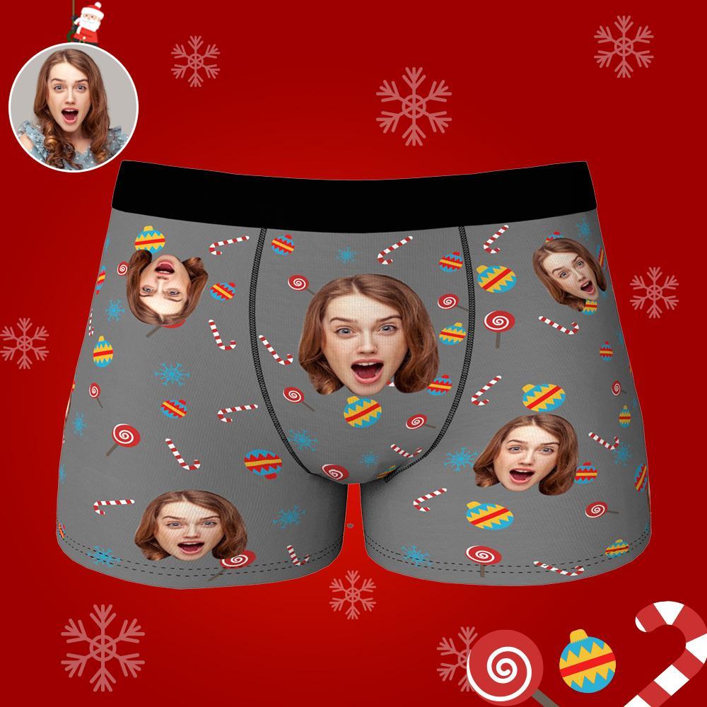 Custom Face Christmas Boxer, Cute Christmas Boxer, Best Christmas Gift For Boyfriend