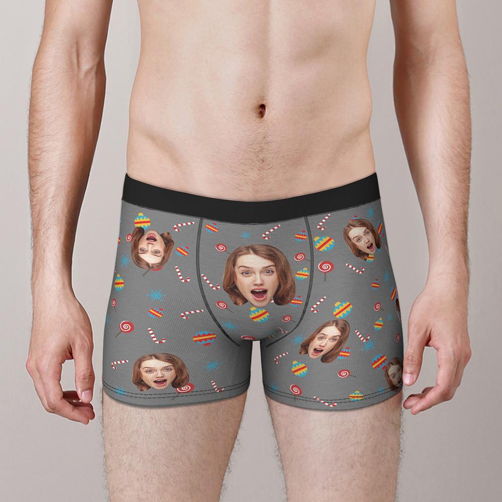 Custom Face Christmas Boxer, Cute Christmas Boxer, Best Christmas Gift For Boyfriend