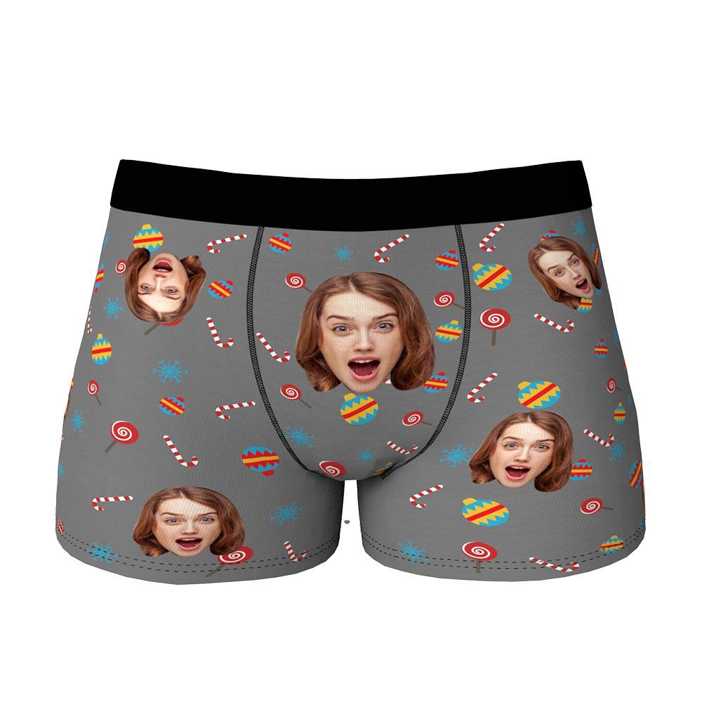 Custom Face Christmas Boxer, Cute Christmas Boxer, Best Christmas Gift For Boyfriend