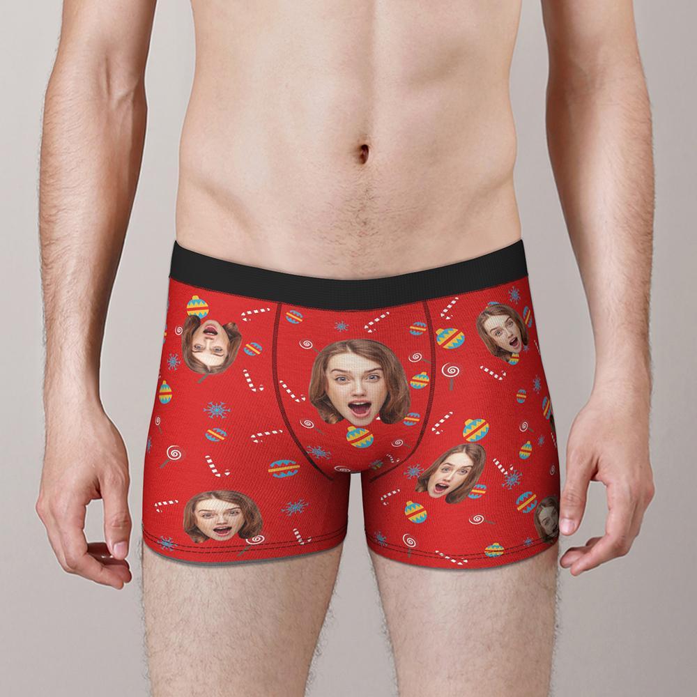 Custom Face Christmas Boxer, Cute Christmas Boxer, Best Christmas Gift For Boyfriend