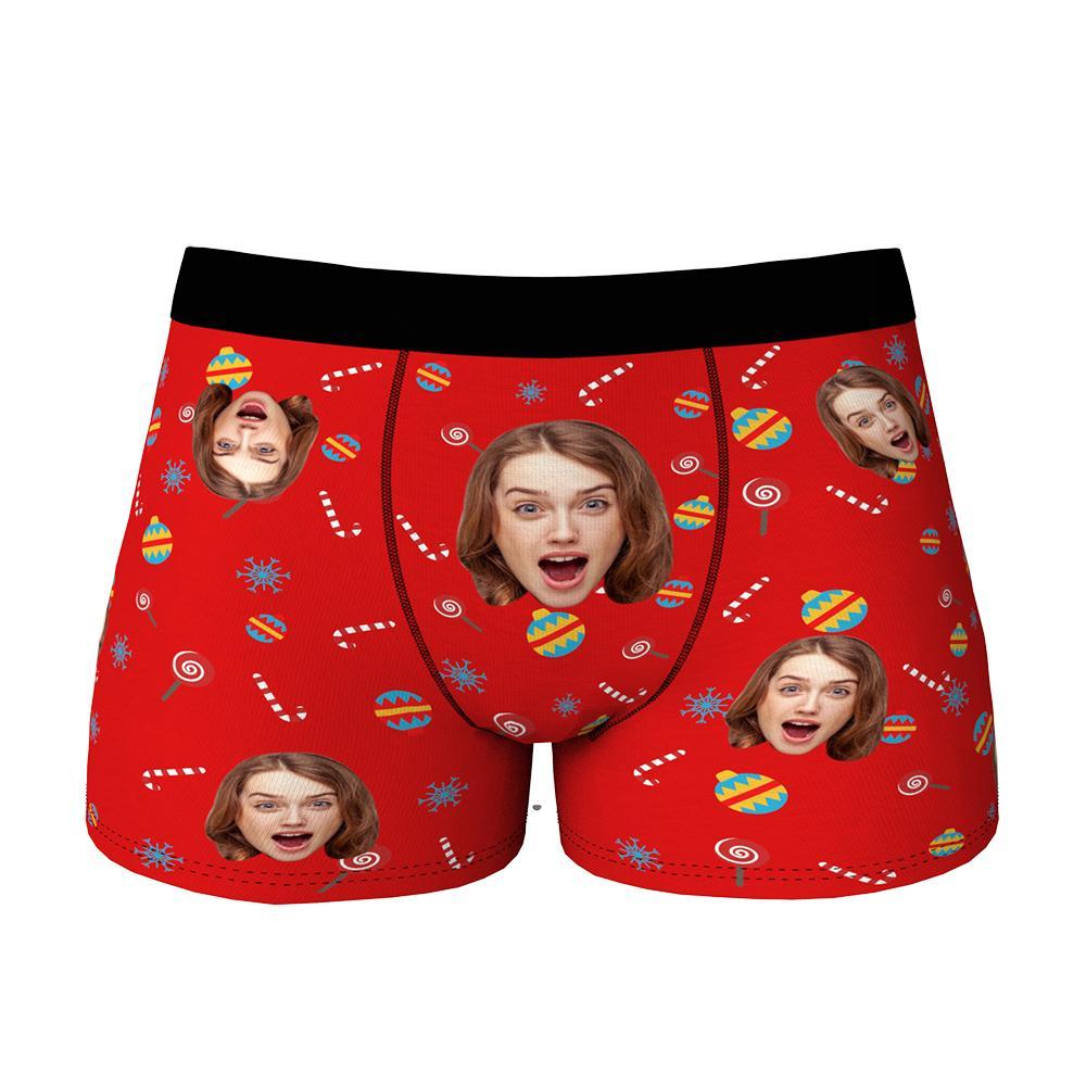 Custom Face Christmas Boxer, Cute Christmas Boxer, Best Christmas Gift For Boyfriend