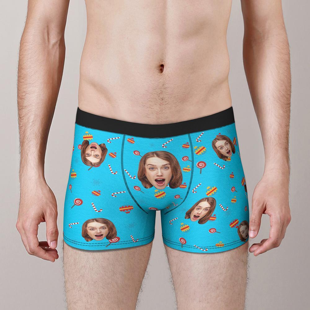 Custom Face Christmas Boxer, Cute Christmas Boxer, Best Christmas Gift For Boyfriend