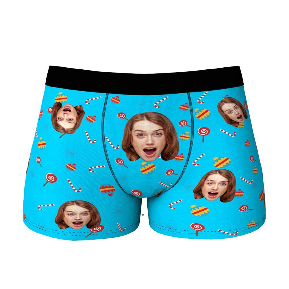 Custom Face Christmas Boxer, Cute Christmas Boxer, Best Christmas Gift For Boyfriend