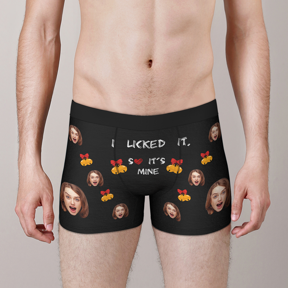 Custom Face Christmas Boxer, Funny Christmas Bells Underwear, Best Christmas Gift For Boyfriend