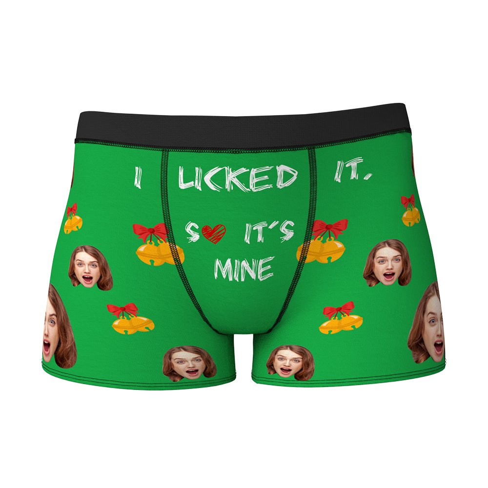 Custom Face Christmas Boxer, Funny Christmas Bells Underwear, Best Christmas Gift For Boyfriend