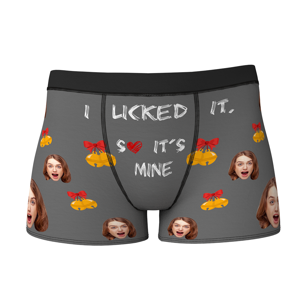 Custom Face Christmas Boxer, Funny Christmas Bells Underwear, Best Christmas Gift For Boyfriend
