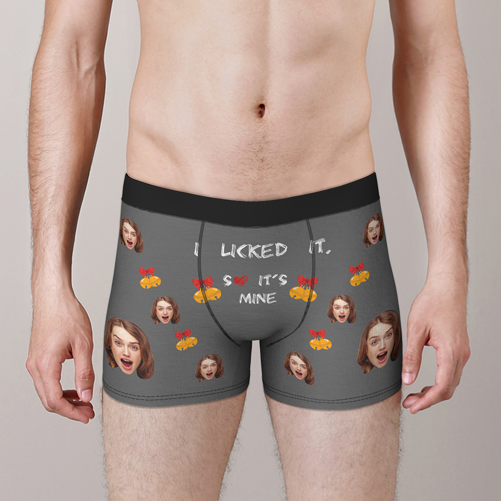 Custom Face Christmas Boxer, Funny Christmas Bells Underwear, Best Christmas Gift For Boyfriend