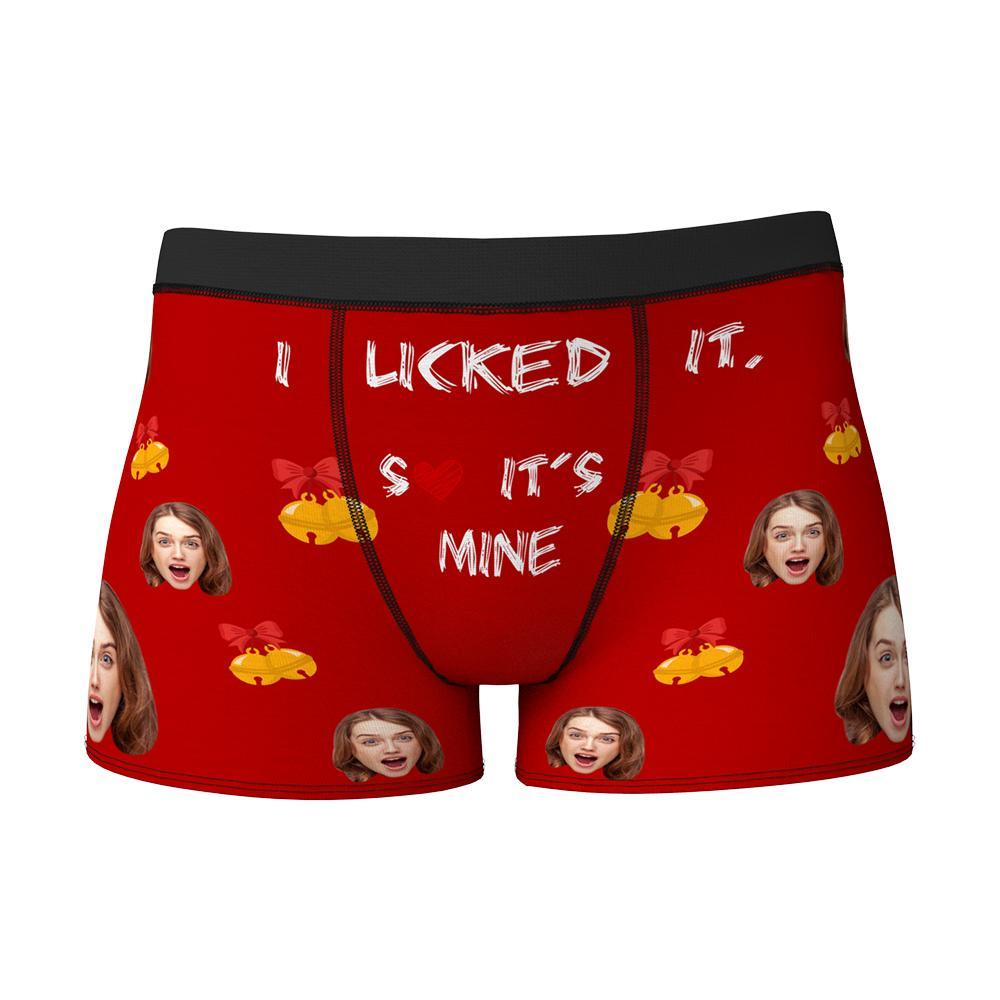 Custom Face Christmas Boxer, Funny Christmas Bells Underwear, Best Christmas Gift For Boyfriend