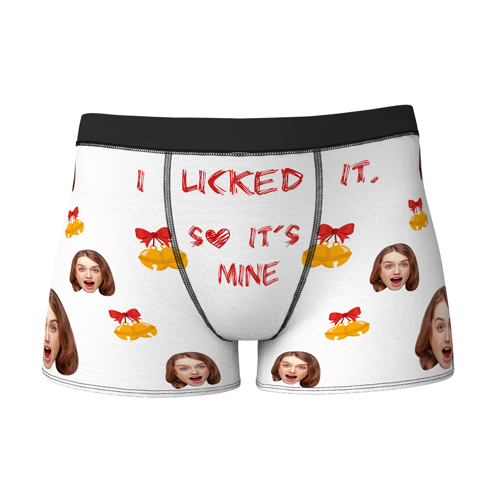 Custom Face Christmas Boxer, Funny Christmas Bells Underwear, Best Christmas Gift For Boyfriend