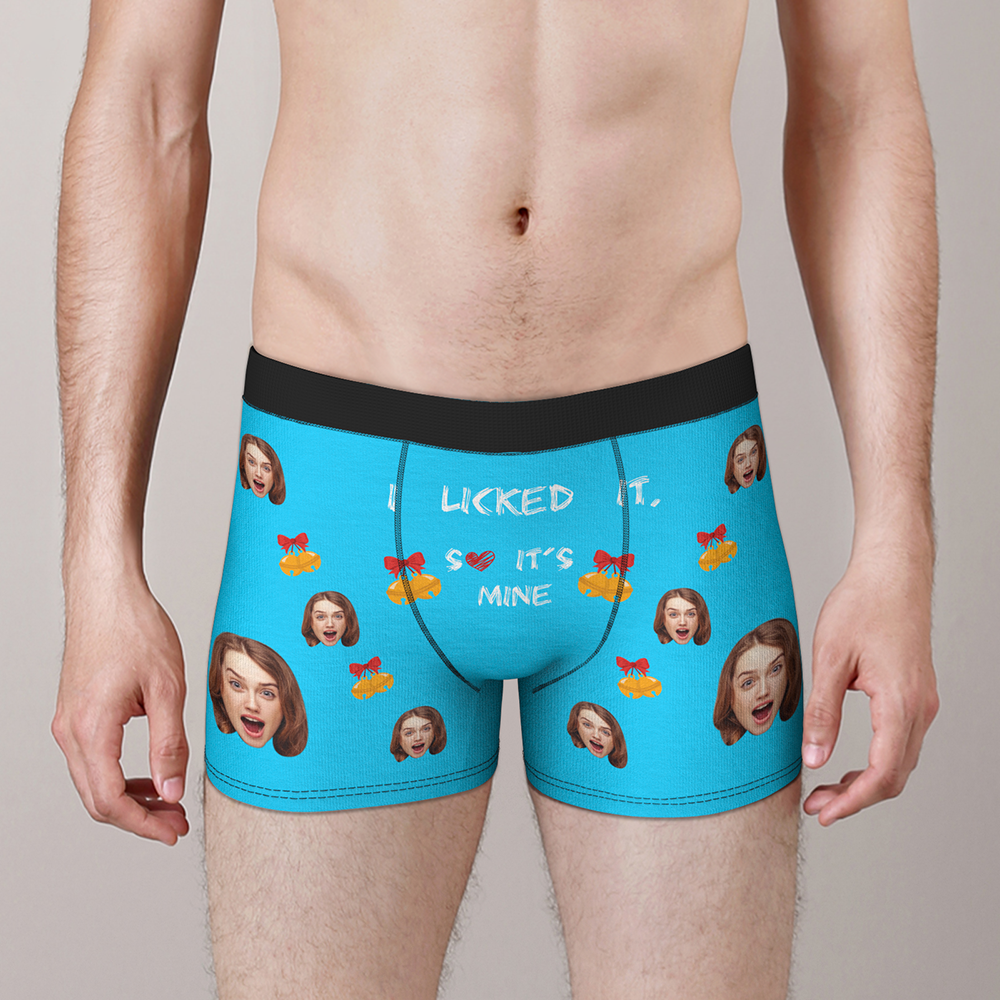 Custom Face Christmas Boxer, Funny Christmas Bells Underwear, Best Christmas Gift For Boyfriend