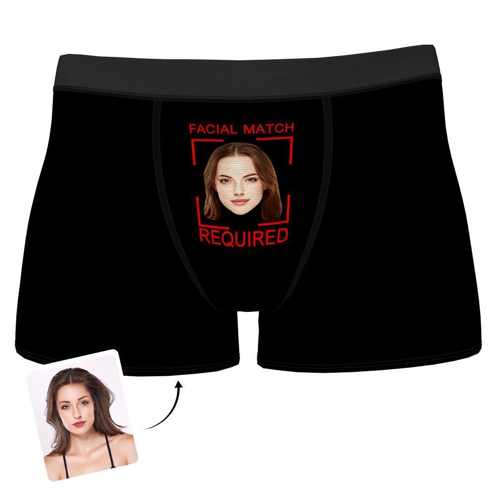 Custom Facial Match Required Boxer Photo Underwear Gift for Lover